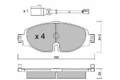 AISIN bpvw1029 -  Комплект тормозных колодок, дисковый тормоз