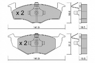 AISIN bpvw1031 -  Комплект тормозных колодок, дисковый тормоз