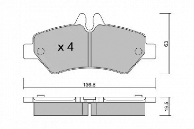 AISIN bpvw2001 -  Комплект тормозных колодок, дисковый тормоз