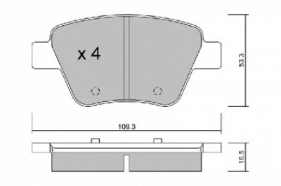 AISIN bpvw2006 -  Комплект тормозных колодок, дисковый тормоз