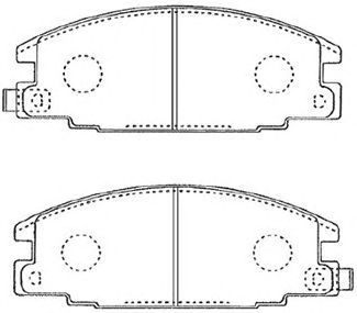 AISIN j1n010 -  Комплект тормозных колодок, дисковый тормоз