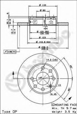 AP 10170 -  Тормозной диск