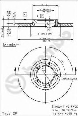 AP 14134 -  Тормозной диск