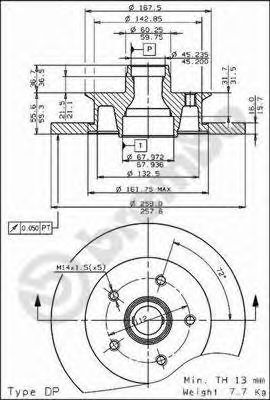 AP 14233 -  Тормозной диск