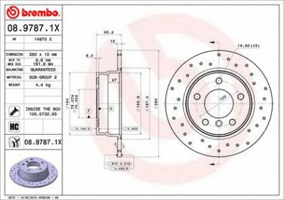AP 14870x -  Тормозной диск