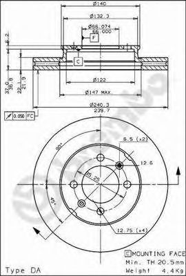 AP 24189 -  Тормозной диск