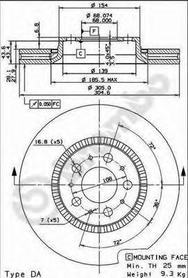 AP 24845 -  Тормозной диск