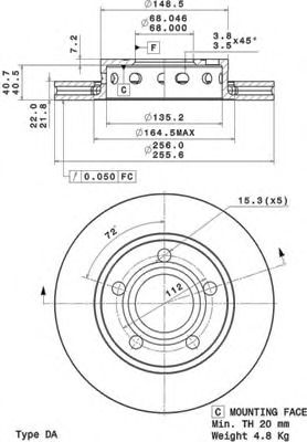 AP 25150 -  Тормозной диск