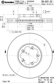 AP 25265 -  Тормозной диск