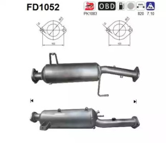 AS fd1052 -  Сажевый / частичный фильтр, система выхлопа ОГ