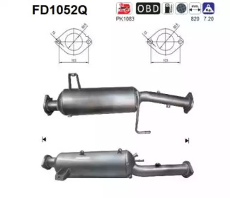 AS fd1052q -  Сажевый / частичный фильтр, система выхлопа ОГ