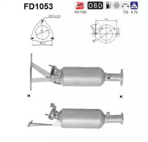 AS fd1053 -  Сажевый / частичный фильтр, система выхлопа ОГ