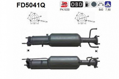 AS fd5041q -  Сажевый / частичный фильтр, система выхлопа ОГ