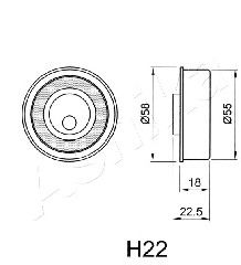 ASHIKA 450h022 -  Устройство для натяжения ремня, ремень ГРМ