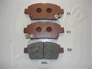 ASHIKA 5002203 -  Комплект тормозных колодок, дисковый тормоз