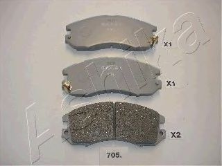 ASHIKA 5007705 -  Комплект тормозных колодок, дисковый тормоз