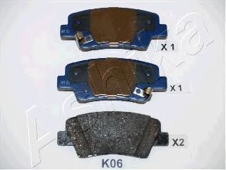 ASHIKA 510kk06 -  Комплект тормозных колодок, дисковый тормоз
