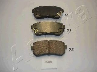 ASHIKA 510kk09 -  Комплект тормозных колодок, дисковый тормоз
