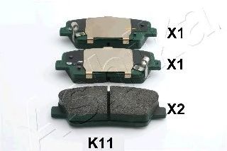 ASHIKA 510kk11 -  Комплект тормозных колодок, дисковый тормоз
