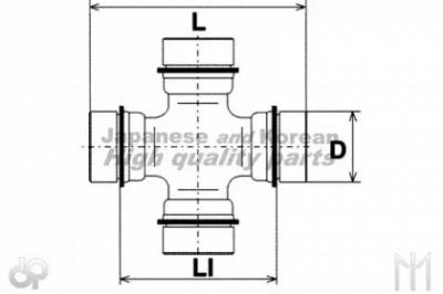 ASHUKI 08766001 -  Шарнир, продольный вал