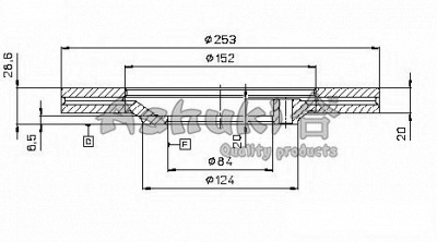 ASHUKI 09902150 -  Тормозной диск
