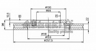 ASHUKI 09909009 -  Тормозной диск
