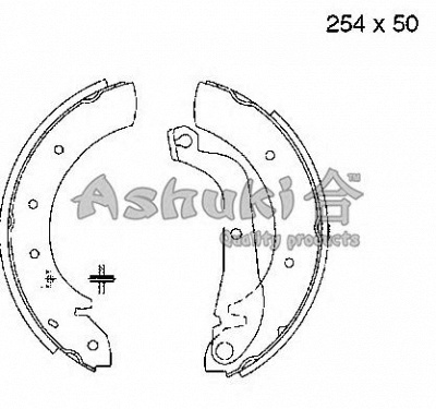 ASHUKI 10502501 -  Комплект тормозных колодок