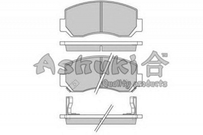 ASHUKI 10800010 -  Комплект тормозных колодок, дисковый тормоз