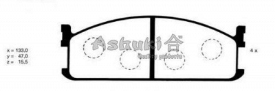 ASHUKI 10802009 -  Комплект тормозных колодок, дисковый тормоз