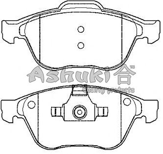 ASHUKI 10803603 -  Комплект тормозных колодок, дисковый тормоз