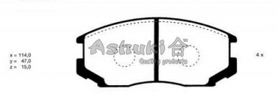 ASHUKI c00304 -  Комплект тормозных колодок, дисковый тормоз