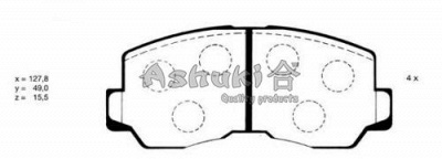 ASHUKI c00501 -  Комплект тормозных колодок, дисковый тормоз