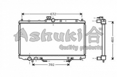 ASHUKI c55421 -  Радиатор, охлаждение двигателя