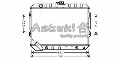 ASHUKI c55750 -  Радиатор, охлаждение двигателя