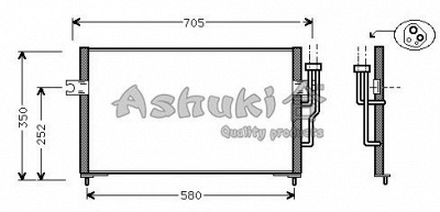 ASHUKI c55801 -  Конденсатор, кондиционер