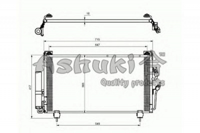 ASHUKI c55907 -  Конденсатор, кондиционер