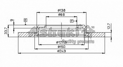 ASHUKI c65013 -  Тормозной диск