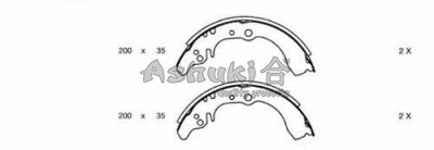 ASHUKI d08220 -  Комплект тормозных колодок