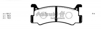 ASHUKI d09175 -  Комплект тормозных колодок, дисковый тормоз