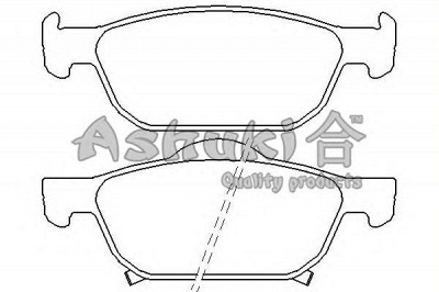 ASHUKI h02568 -  Комплект тормозных колодок, дисковый тормоз