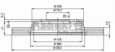 ASHUKI h03770 -  Тормозной диск