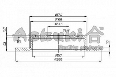 ASHUKI h03905 -  Тормозной диск