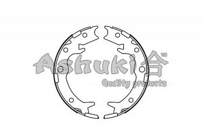 ASHUKI h04809 -  Комплект тормозных колодок, стояночная тормозная система