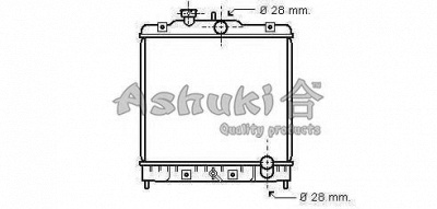 ASHUKI h55301 -  Радиатор, охлаждение двигателя