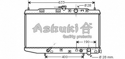 ASHUKI h55311 -  Радиатор, охлаждение двигателя