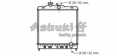 ASHUKI h55312 -  Радиатор, охлаждение двигателя