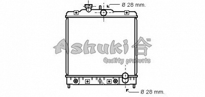 ASHUKI h55406 -  Радиатор, охлаждение двигателя