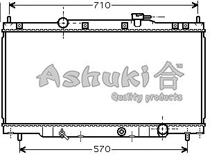 ASHUKI h55742 -  Радиатор, охлаждение двигателя