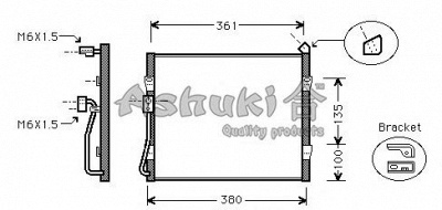 ASHUKI h55906 -  Конденсатор, кондиционер