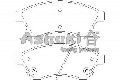 ASHUKI j00950 -  Комплект тормозных колодок, дисковый тормоз